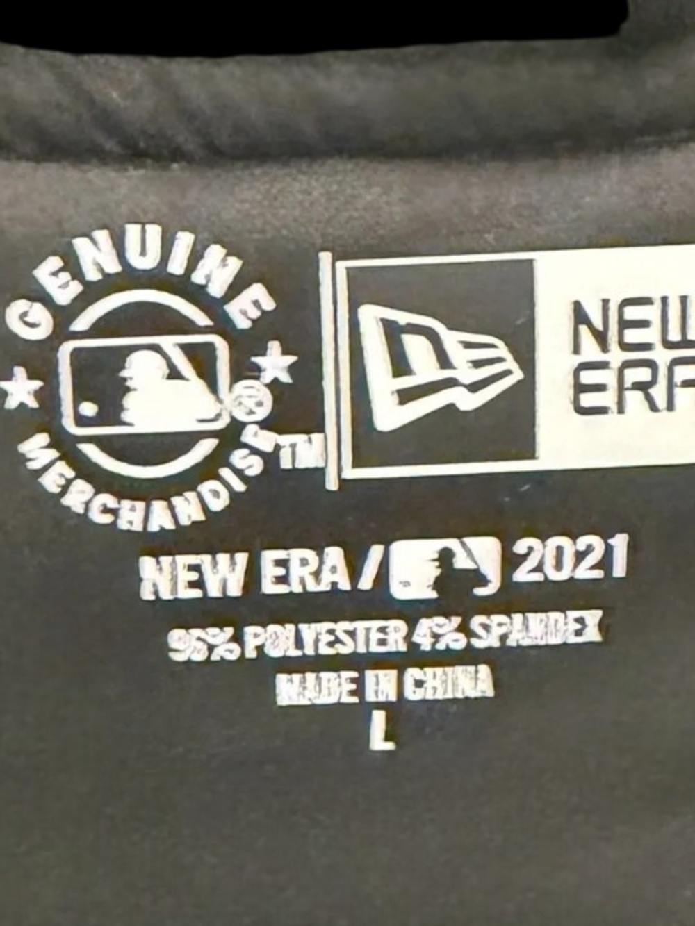 New - New Era SF Giants MLB Satin Snap Bomber Jacket Black Size L - Picture 4 of 4